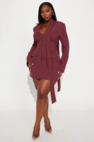 Wine V-Neck Blazer