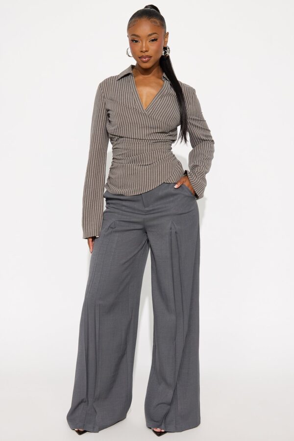 Top in Gray 100% polyester