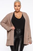 Ladies Kit Khaki Cardigan