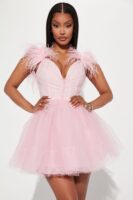 V-Neck Dress in Pink