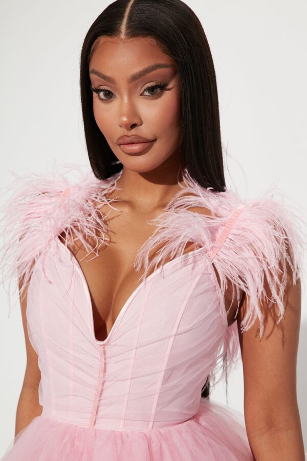 V-Neck Dress in Pink