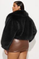 Cropped Coat in Black
