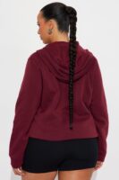 Burgundy Zip-Up Hoodie