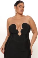 Night Life Bandage Maxi Dress - Black