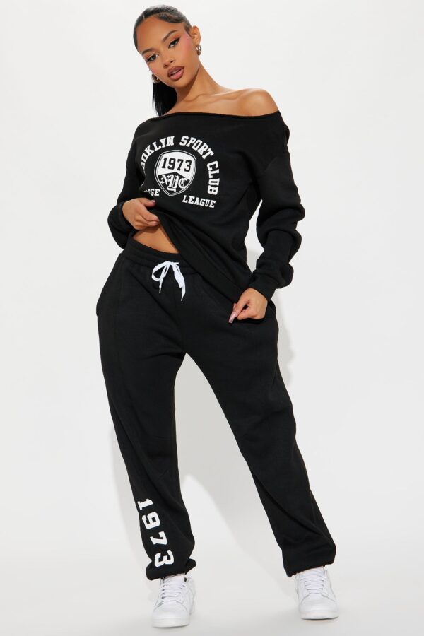 Black Graphic Pants