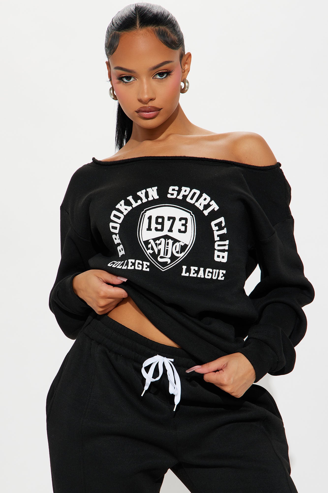 Black Graphic Pants