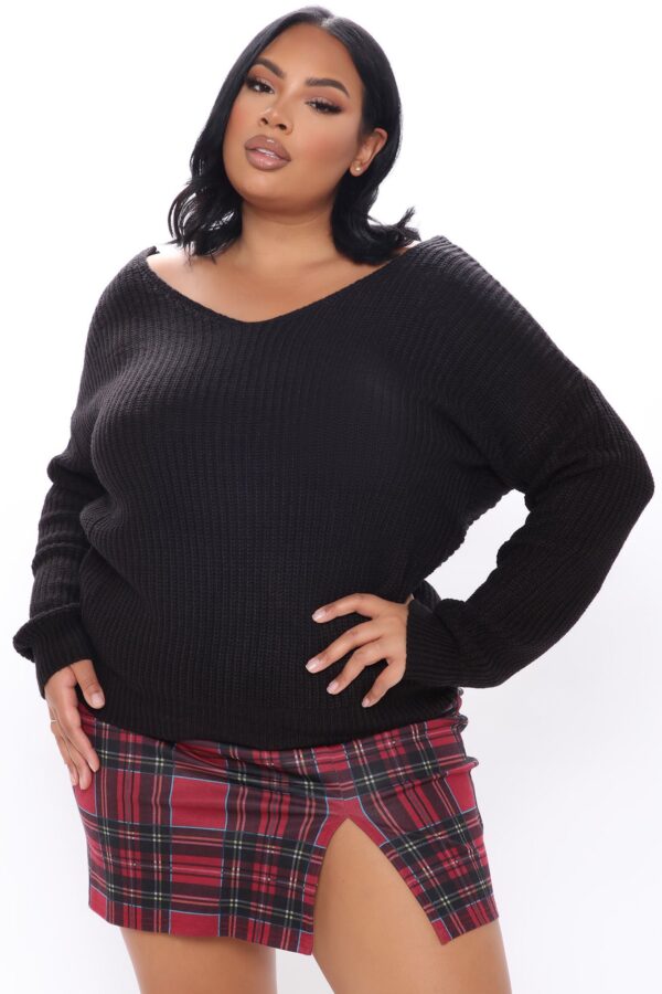 Black V-Neck Sweater