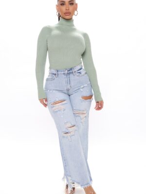 Pullover in Sage 80% rayon