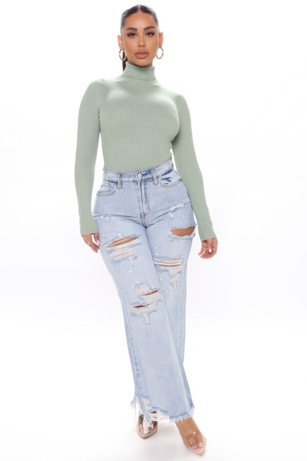 Pullover in Sage 80% rayon