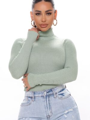 Pullover in Sage 80% rayon