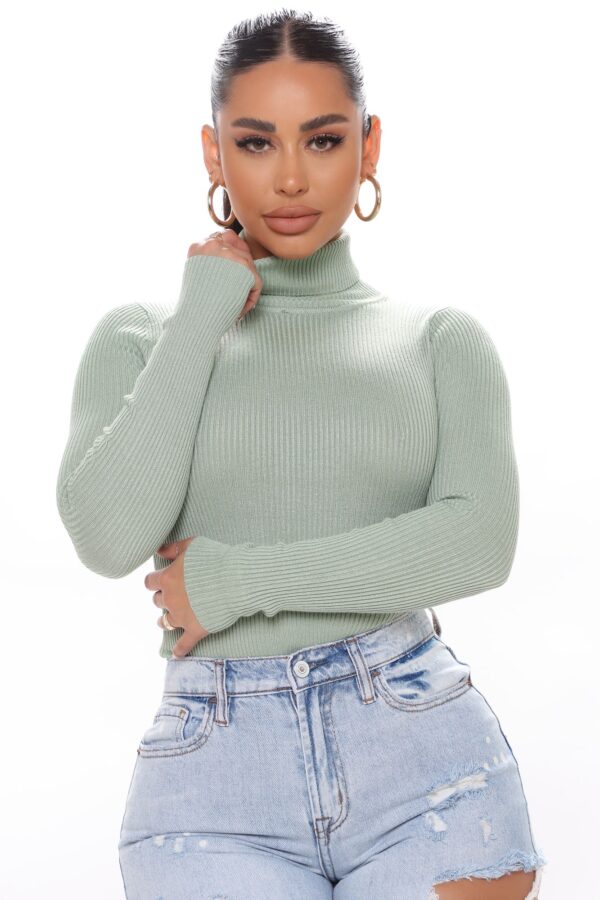 Pullover in Sage 80% rayon