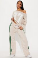 Pants with a graphic