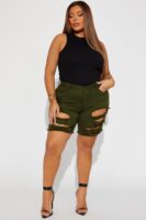 Ladies Kit Olive Shorts