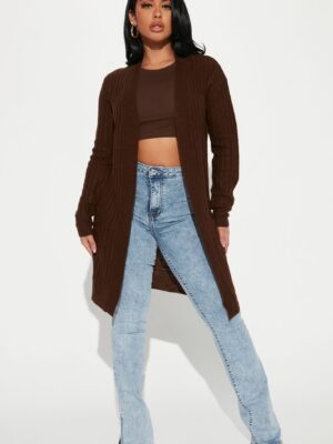 Cardigan in Chocolate 100% acrylic