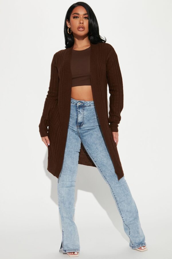 Cardigan in Chocolate 100% acrylic