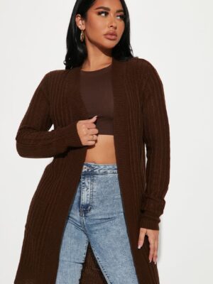 Cardigan in Chocolate 100% acrylic