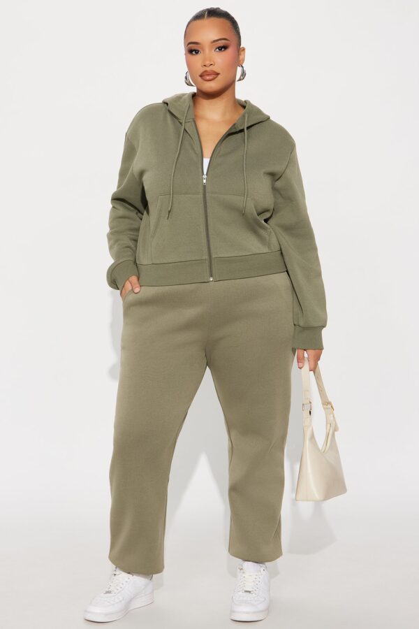 Olive Cropped Hoodie
