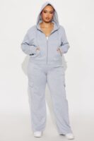 Heather Grey Hoodie with cropped