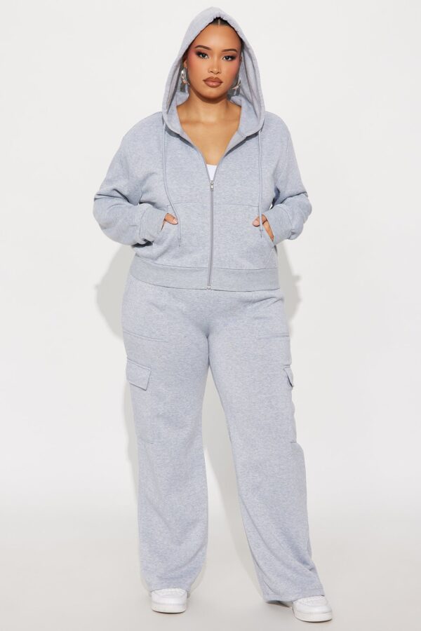 Heather Grey Hoodie with cropped