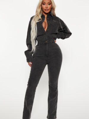 Jumpsuit in Black and Denim
