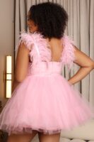 V-Neck Dress in Pink