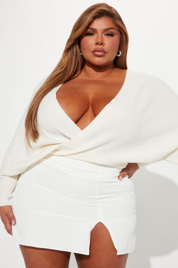 Cream V-Neck Sweater