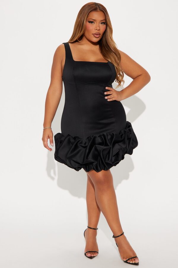 Square-Neck Dress in Black