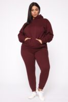 Burgundy Oversized Pants