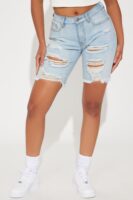 Shorts in Blue and Denim 70% cotton