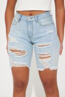 Shorts in Blue and Denim 70% cotton