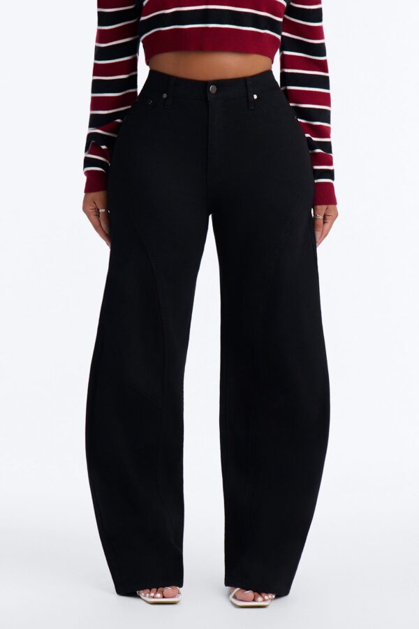Pants in Black 80% cotton
