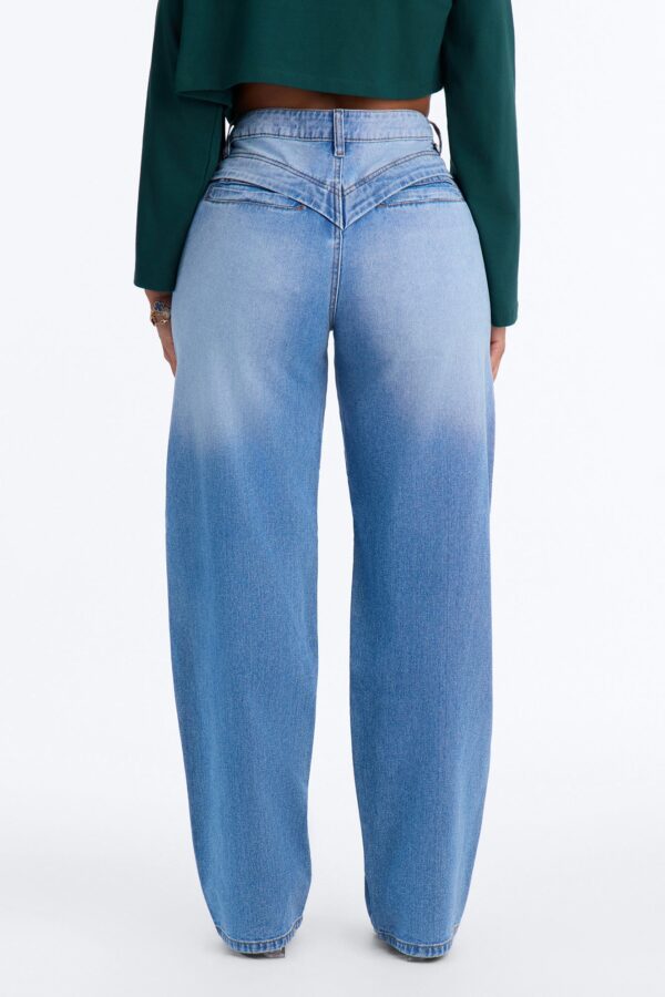 Up To Me Cargo Non Stretch Straight Leg Jeans - Medium Wash