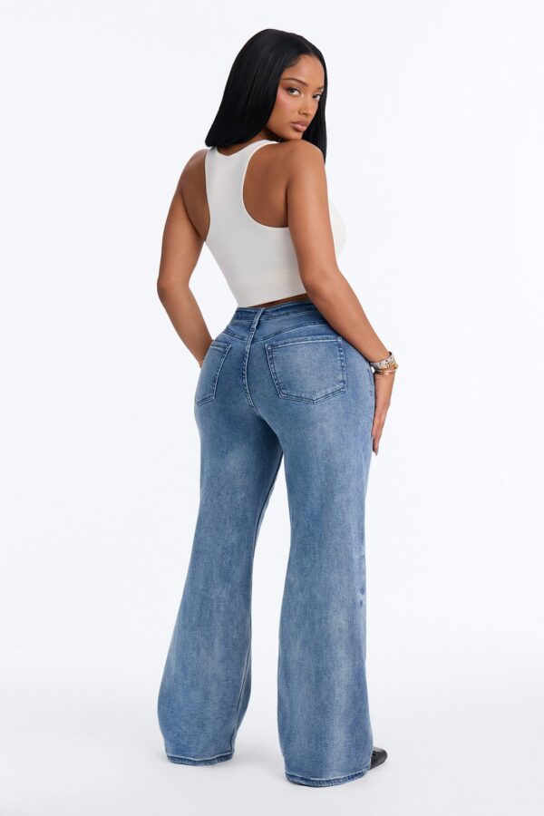 Bella High Rise Stretch Wide Leg Jeans - Dark Wash