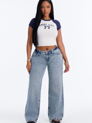 Line It Up Straight Leg Jeans - Vintage Wash