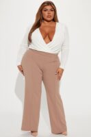 Wide-Leg Dress in Taupe