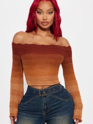 Cropped Top in Brown