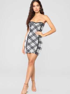 Mini Dress in Black and White