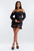 Black Dress with cowl neck