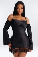 Black Dress with cowl neck