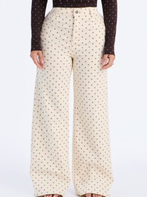 Pants in White 98% cotton