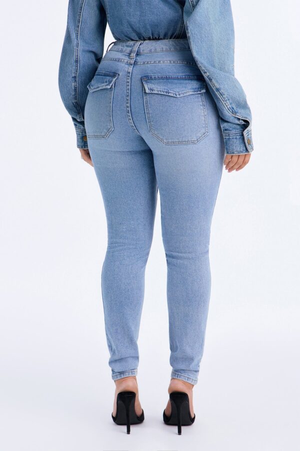 Fuel Up High Rise Skinny Moto Jeans - Light Wash