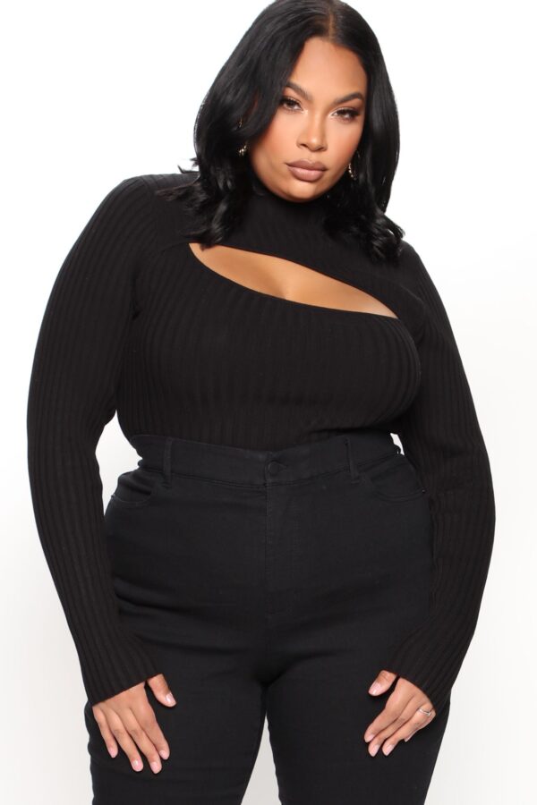 Bodysuit with a mock neck
