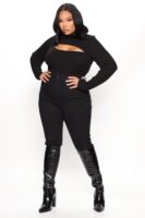 Bodysuit with a mock neck