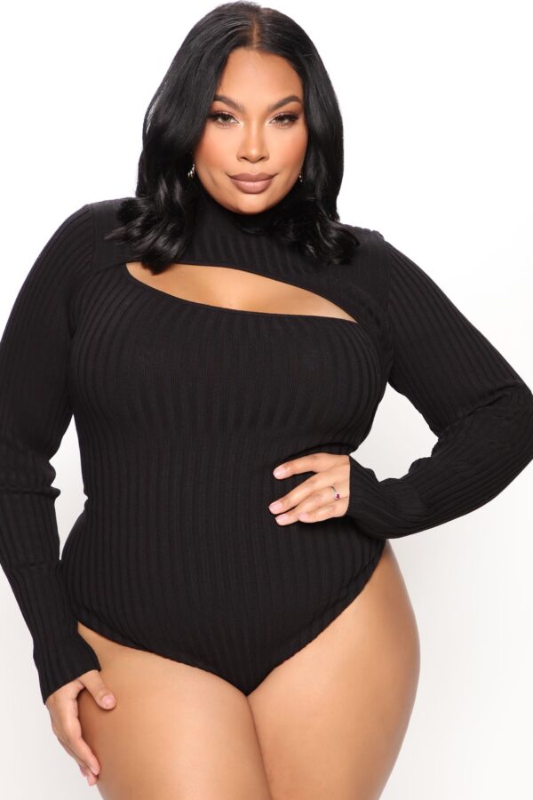 Bodysuit with a mock neck