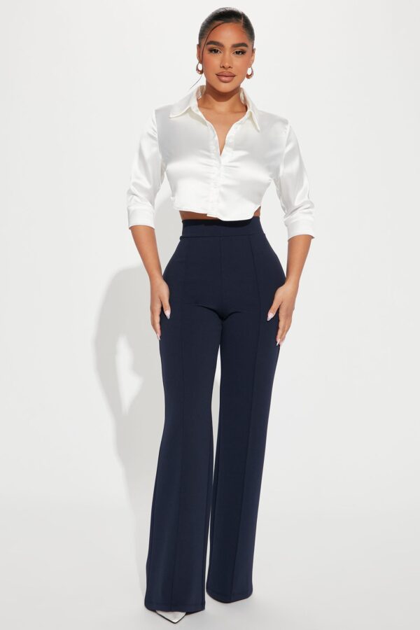 Navy Wide-Leg Dress
