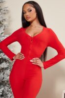 Ladies Kit Red Jumpsuit