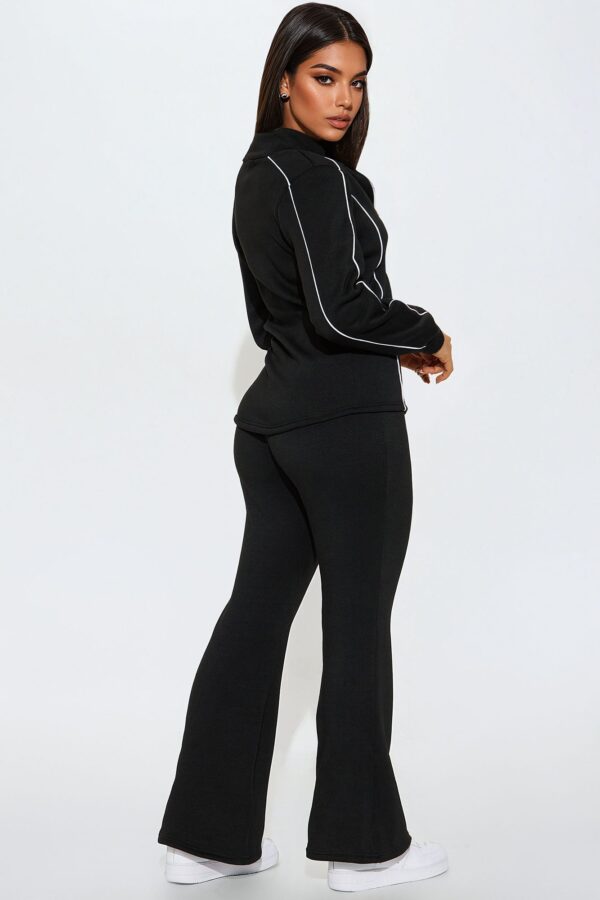 Mock-Neck Pants in Black and White