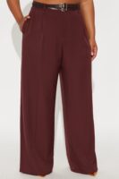 Wide-Leg Trousers in Wine