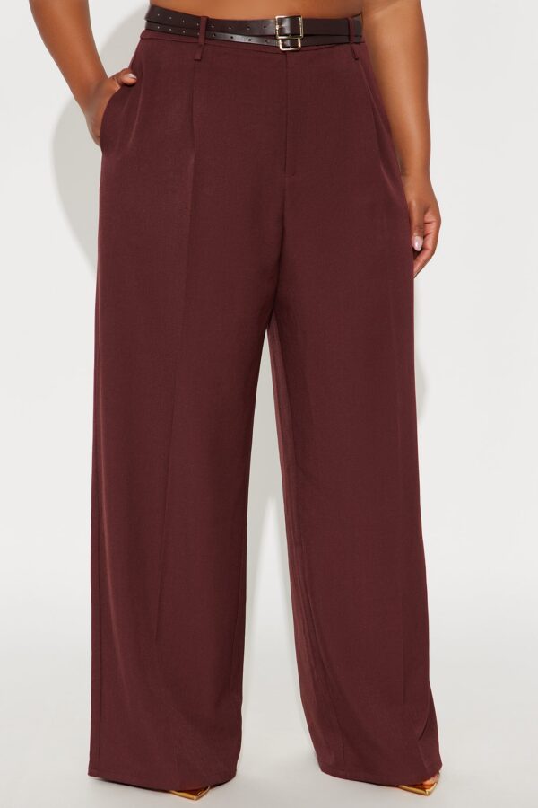 Wide-Leg Trousers in Wine