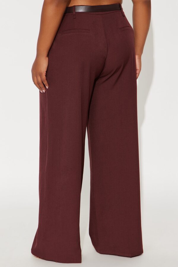 Wide-Leg Trousers in Wine